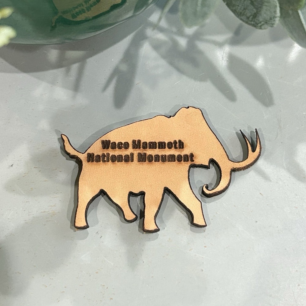 Waco Mammoth National Monument‎ Leather Mammoth Magnet